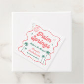 Rosa und grüne Palmsprings Bachelorette Geschenkanhänger (Beispiel)
