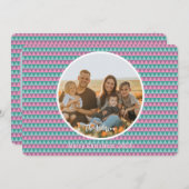 Rosa und grüne Pastellfarben Weihnachtskarte (Vorne/Hinten)