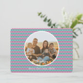 Rosa und grüne Pastellfarben Weihnachtskarte (Stehend Vorderseite)