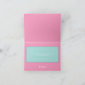 Rosa und grüne Pastellfarben Weihnachtskarte Dankeskarte (Innenseite)