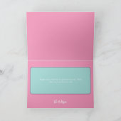 Rosa und grüne Pastellfarben Weihnachtskarte Dankeskarte (Innenseite)