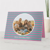 Rosa und grüne Pastellfarben Weihnachtskarte Karte (Vorderseite)