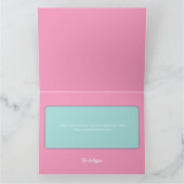 Rosa und grüne Pastellfarben Weihnachtskarte Karte (Innenseite)