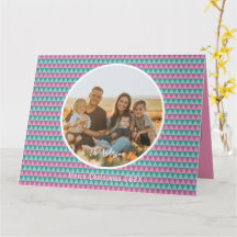 Rosa und grüne Pastellfarben Weihnachtskarte