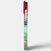 Rosa und grüne Perlenstruktur Case-Mate iPhone Hülle (Rückseite / Links)