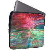 Rosa und grüne Perlenstruktur Laptopschutzhülle (Vorne Rechts)