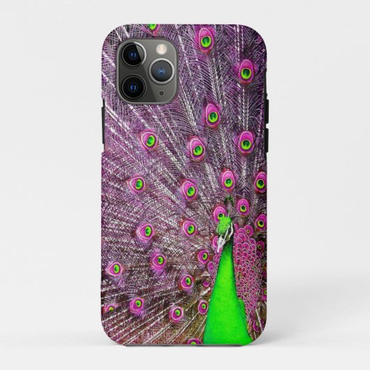 rosa und grüne Pfaue, Case-Mate iPhone Hülle (Rückseite)