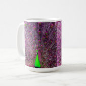 rosa und grüne Pfaue, Kaffeetasse (Vorderseite Links)