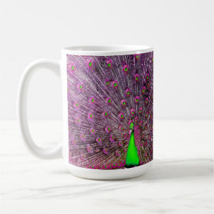 rosa und grüne Pfaue, Kaffeetasse