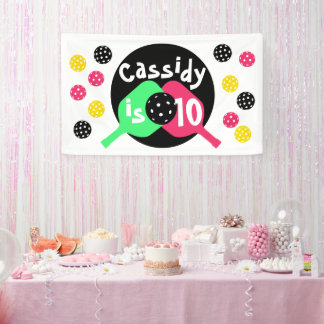 Rosa und grüne Pickleball Banner