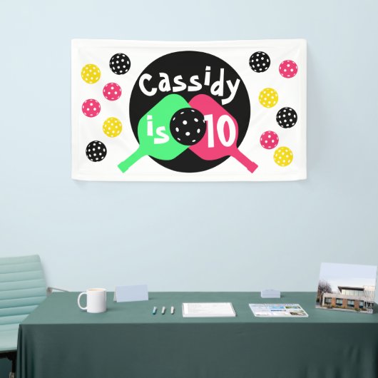 Rosa und grüne Pickleball Banner (Messeveranstaltung)
