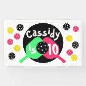 Rosa und grüne Pickleball Banner (Horizontal)