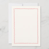 Rosa und grüne, rauschige Hand gezeichnete Engagem Einladung (Rückseite)