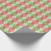 Rosa und grüne Raute Geschenkpapier (Ecke)