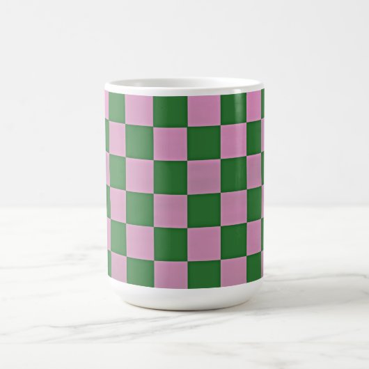Rosa und grüne Retro-Tasse Cup Kaffeetasse (Mittel)