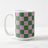 Rosa und grüne Retro-Tasse Cup Kaffeetasse (Links)