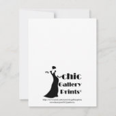 Rosa und grüne Rose Einladung (Rückseite)