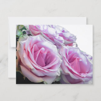 Rosa und grüne Rose Einladung