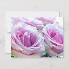 Rosa und grüne Rose Einladung