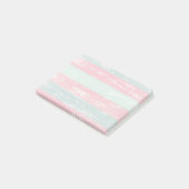 Rosa und grüne rustikale Holzzaun Grunge Textur Post-it Klebezettel (angewinkelt)