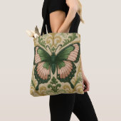 Rosa und grüne Schmetterlings-Tasche Tasche (Von Nahem)