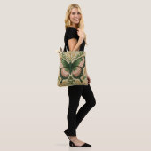 Rosa und grüne Schmetterlings-Tasche Tasche (Am Model)