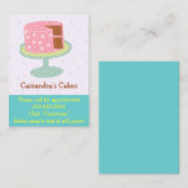 Rosa und grüne Schokolade Visitenkarte (Vorne/Hinten)