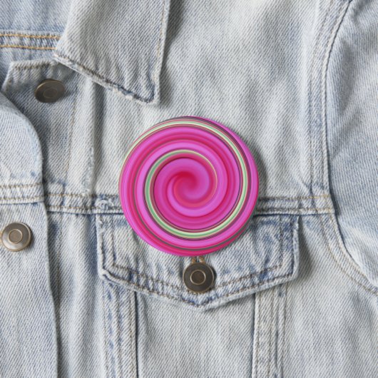Rosa und grüne Spirale Button (Beispiel)