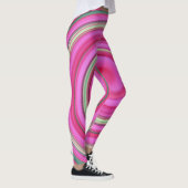 Rosa und grüne Spirale Leggings (Rechts)