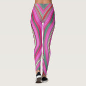 Rosa und grüne Spirale Leggings (Rückseite)