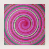 Rosa und grüne Spirale Puzzle (Horizontal)