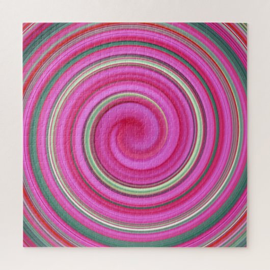 Rosa und grüne Spirale Puzzle (Vertikal)