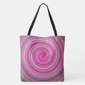 Rosa und grüne Spirale Tasche (Rückseite)