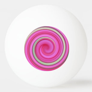 Rosa und grüne Spirale Tischtennisball