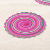 Rosa und grüne Spirale Untersetzer (angewinkelt)