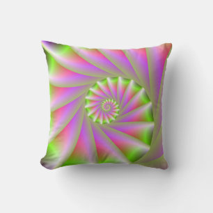 Rosa und grüne Spiralkissen Kissen
