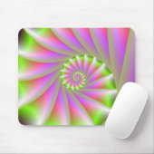 Rosa und grüne Spiralmousepad Mousepad (Mit Mouse)