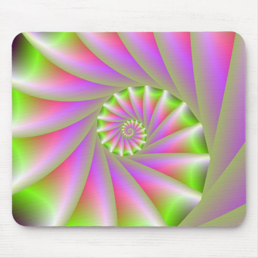 Rosa und grüne Spiralmousepad Mousepad (Vorne)