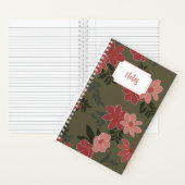 Rosa und grüne Spiralplatte | Tagebuch Notizblock (Innen)