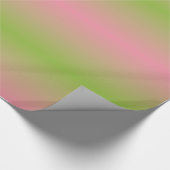 Rosa und grüne Steigung Stripes Packpapier (Ecke)