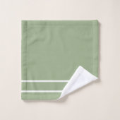 Rosa und grüne Streifen Badhandtuch Set (Waschlappen)