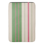 Rosa und grüne Streifen Mitte des Jahrhunderts mod Badematte (Vorderseite Vertikal)