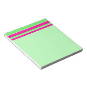 Rosa und grüne Streifen Notizblock (angewinkelt)