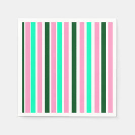Rosa und grüne Streifen Serviette
