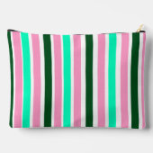 Rosa und grüne Streifen Zubehörtasche (Rückseite)