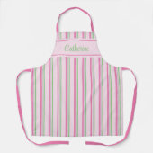 rosa und grüne Streifenmuster Schürze (Vorderseite)