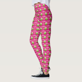 Rosa und grüne Süßkuchen Leggings