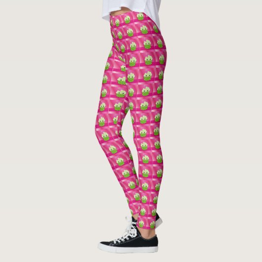 Rosa und grüne Süßkuchen Leggings (Links)