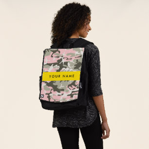 Rosa und grüne Tarnung Personalisieren Sie Ihren N Rucksack