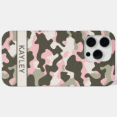Rosa und grüne Tarnung Personalisiert Case-Mate iPhone Hülle (Rückseite (Horizontal))
